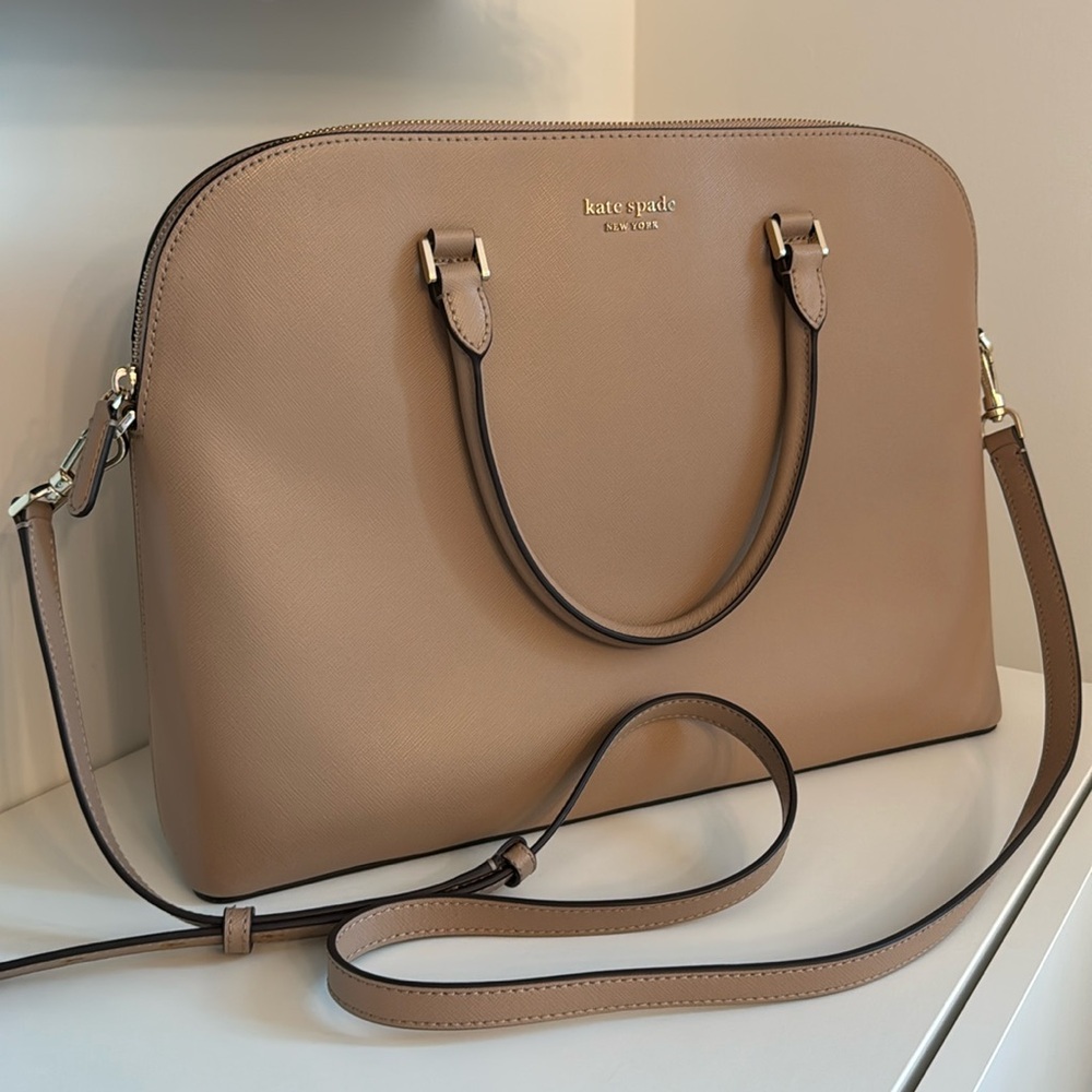 Beige/Mauve Kate Spade Laptop Bag Excellent Condition!